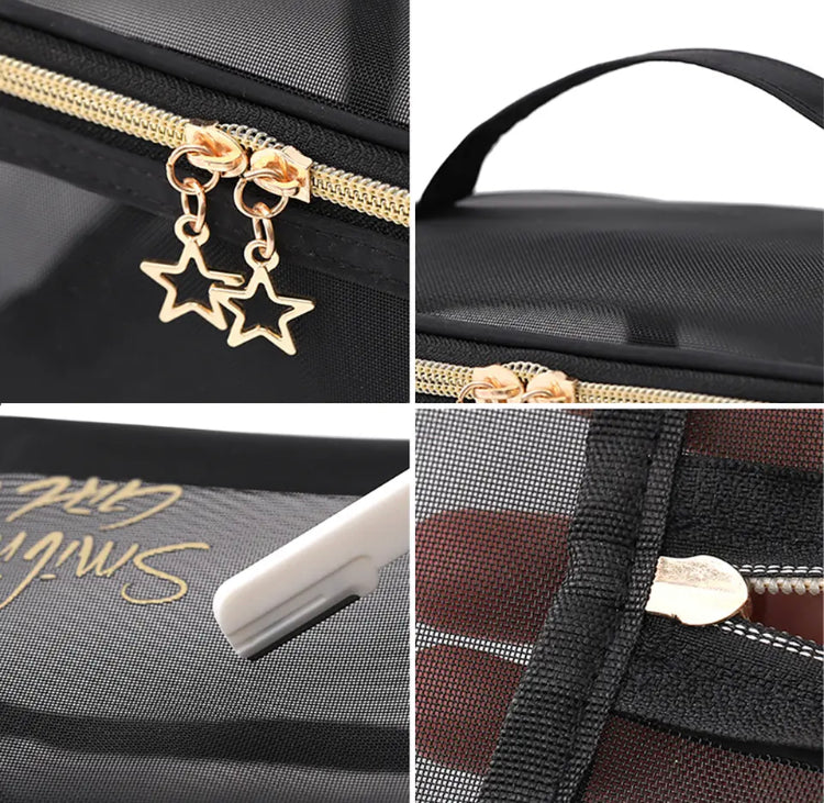 Set Of 5 Makeup Pouch, High Grade Transparent Cosmetic Bag, Large Capacity Portable Travel Organizer Set Of 5 Makeup Pouch, High Grade Transparent Cosmetic Bag, Large Capacity Portable Travel Organizer